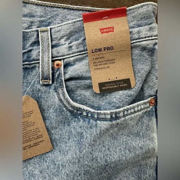 Levi's Low Pro Straight Jeans Size 29 - Picture 4 of 5